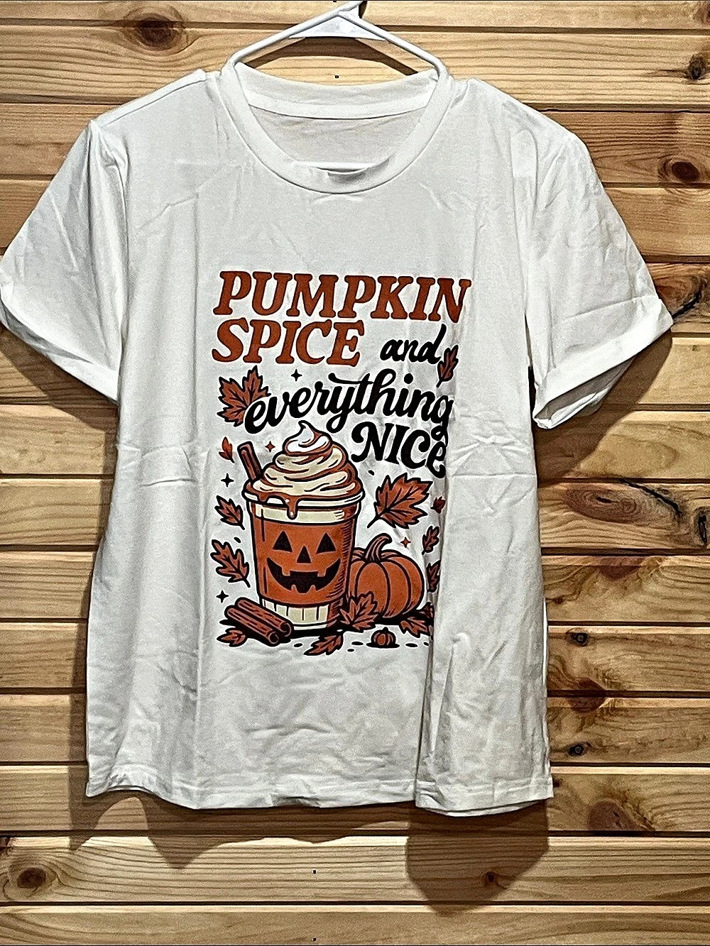Pumpkin Spice Graphic Tee Size Small